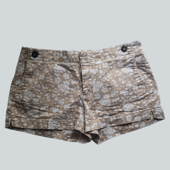 Gap Beige Floral Print Shorts – Size 34 - Picture 1 of 4